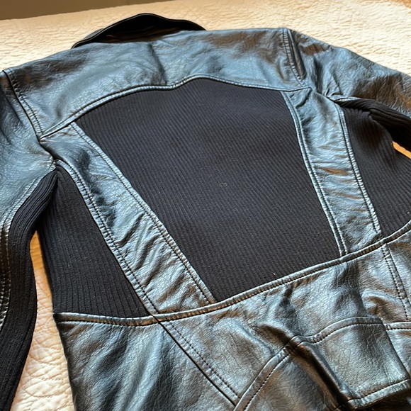 SimplyVera Vera Wang Imitation Leather Jacket - Picture 5 of 7
